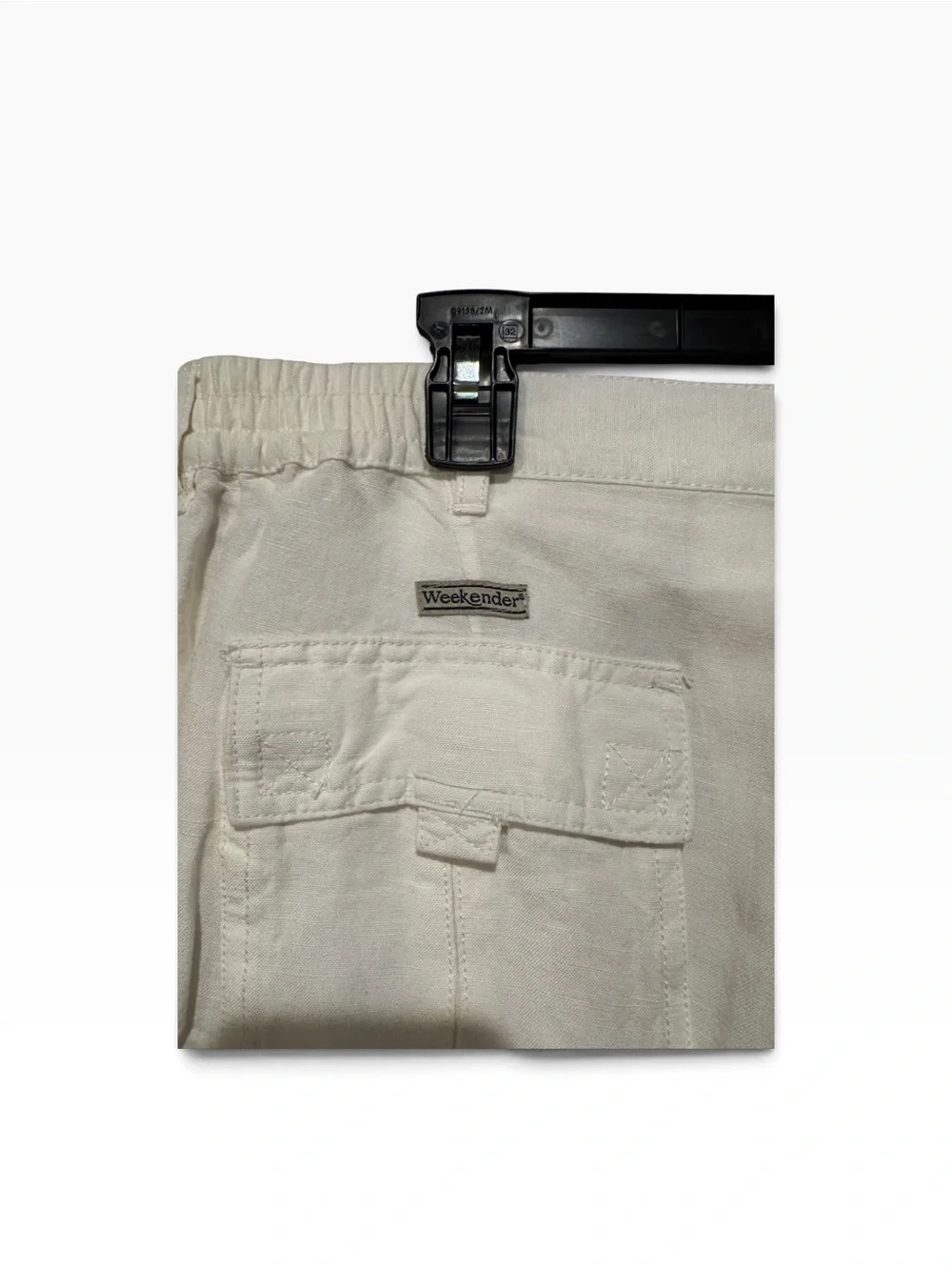 Weekenders WHITE  Cargo Pants with Drawstring Waist